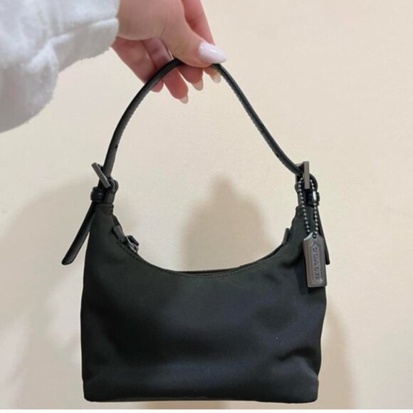 COACH Y2K Demi Mini Nylon Twill & Leather Top Handle Bag 7428 Vintage - Picture 14 of 14